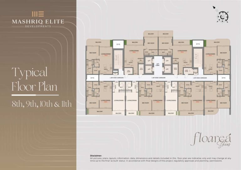 Floarea Skies 8, 9, 10 & 11th Typical Floor Plan