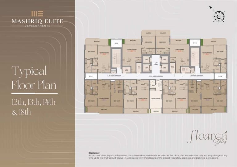Floarea Skies 12, 13, 14 & 18th Typical Floor Plan