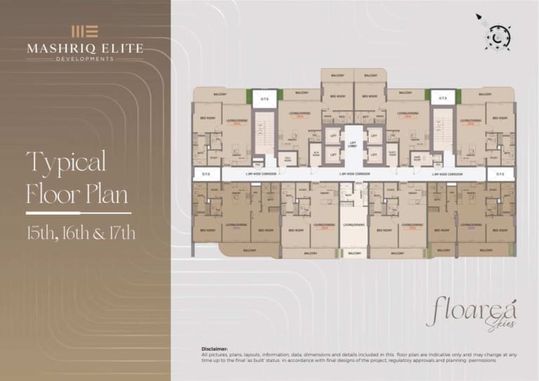 Floarea Skies 15, 16 & 17th Typical Floor Plan
