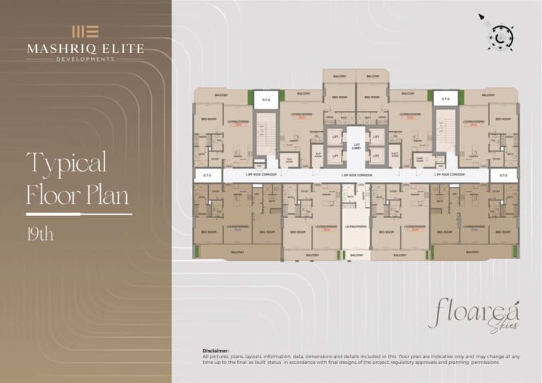 Floarea Skies 19th Typical Floor Plan