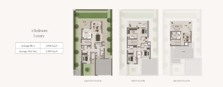 Emaar Grand Polo 4 Bedroom Luxury Floor Plan