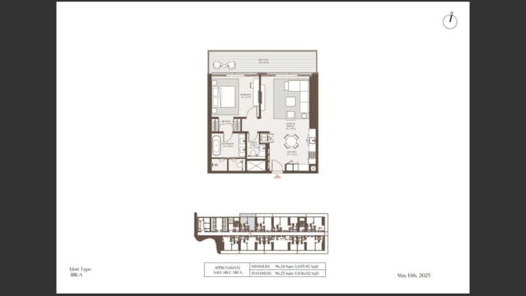 Akala Hotel & Residences 1 Bedroom Type A Floor Plan