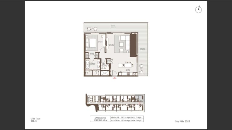 Akala Hotel & Residences 1 Bedroom Type D Floor Plan