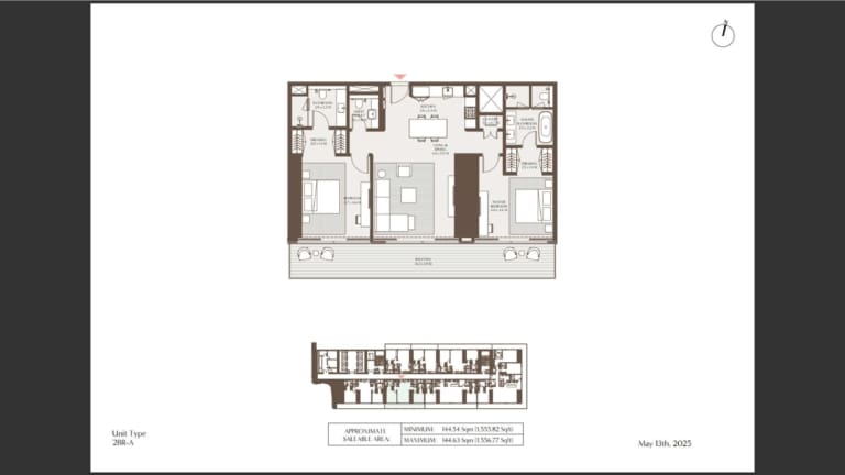 Akala Hotel & Residences 2 Bedroom Type A Floor Plan