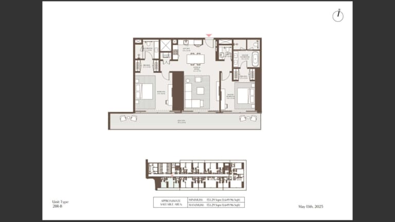 Akala Hotel & Residences 2 Bedroom Type B Floor Plan