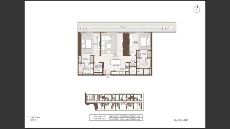 Akala Hotel & Residences 2 Bedroom Type C Floor Plan