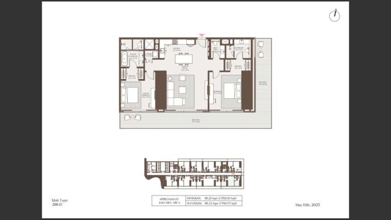 Akala Hotel & Residences 2 Bedroom Type D Floor Plan