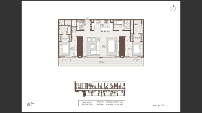 Akala Hotel & Residences 2 Bedroom Type E Floor Plan