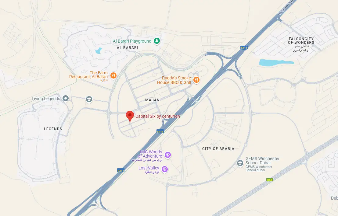Capital Six at Dubailand Master Plan
