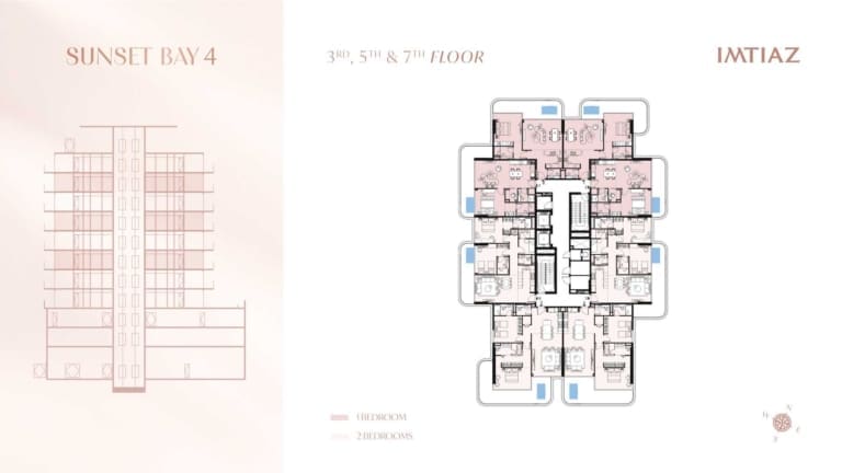 Sunset Bay 4 – 3, 5 & 7th Floor Plan