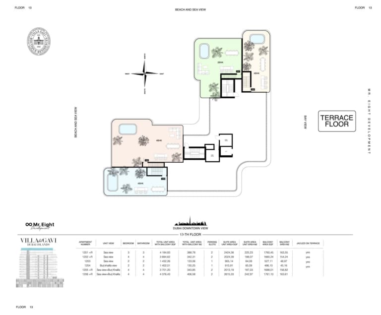 Villa Del GAVI Residences Terrace Floor Plan