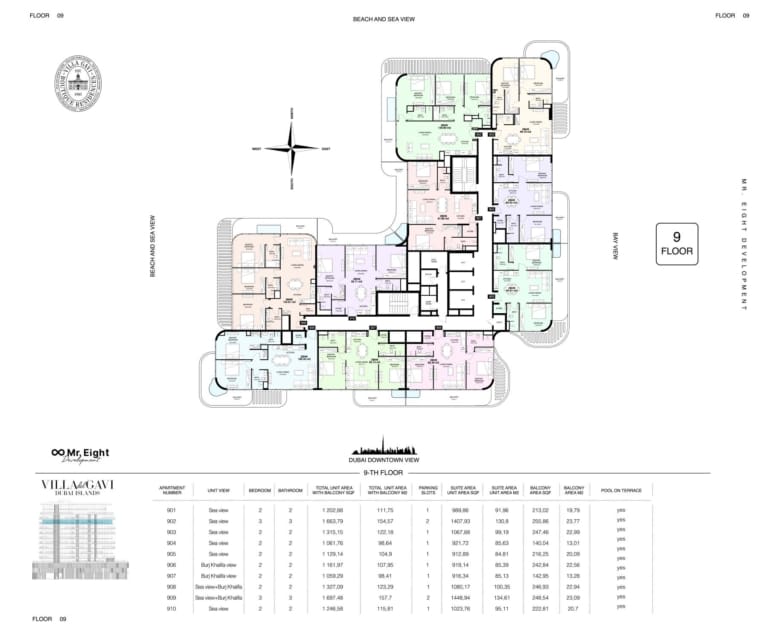 Villa Del GAVI Residences 9th Floor Plan