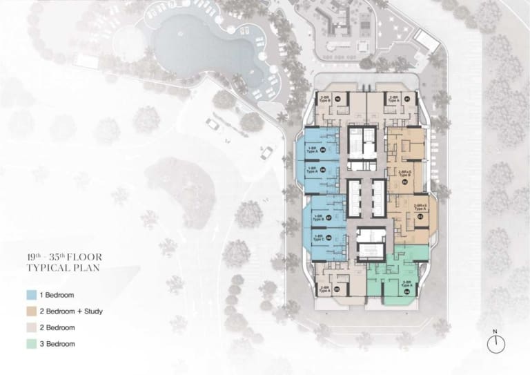 Altiera Heights 19th to 35th Floor Plan