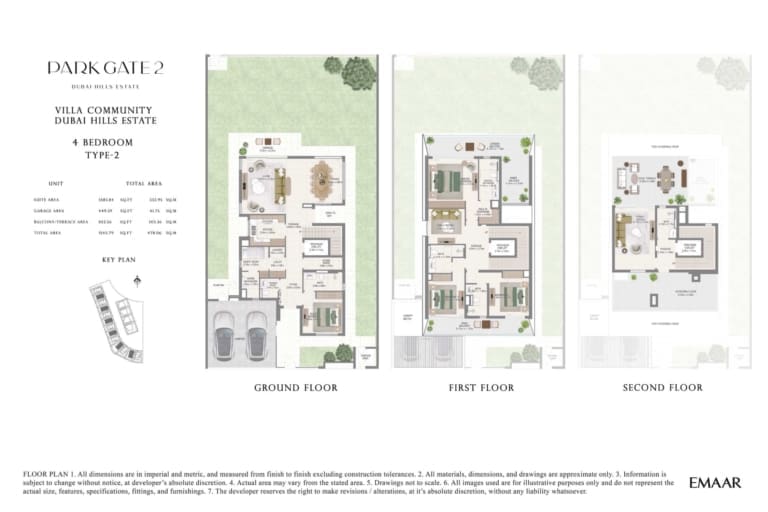 Park Gate 2 by Emaar 4 Bedroom Type 2 Floor Plan