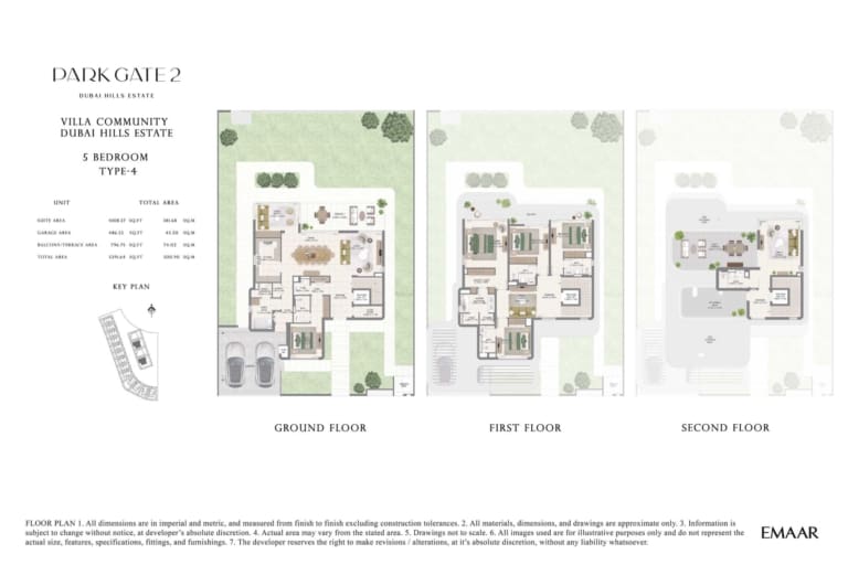 Park Gate 2 by Emaar 5 Bedroom Type 4 Floor Plan