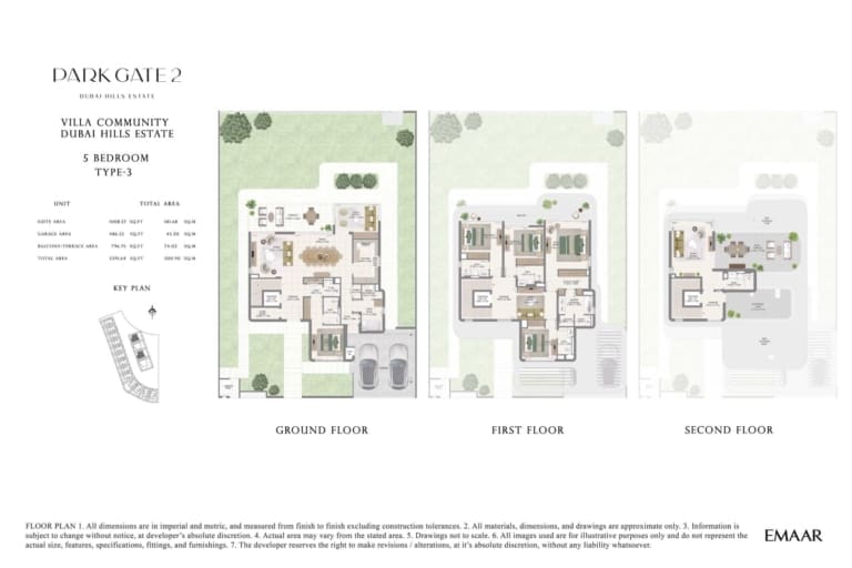 Park Gate 2 by Emaar 5 Bedroom Type 3 Floor Plan