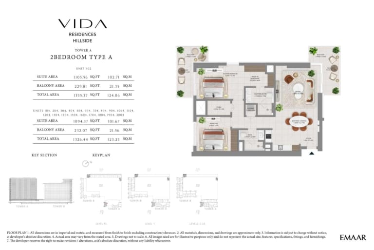 Vida Residences Hillside Park Tower A 2 Bedroom Type A Floor Plan