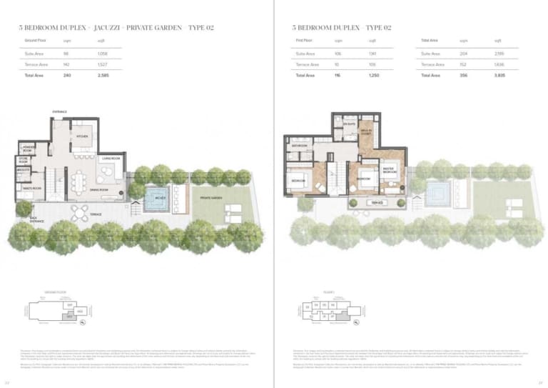 Residences Du Port 3 Bedroom Duplex Type 2 Floor Plan
