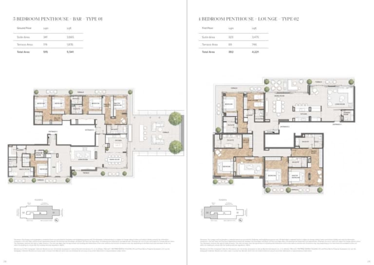 Residences Du Port 4 Bedroom Penthouse Type 1 & 2 Floor Plan