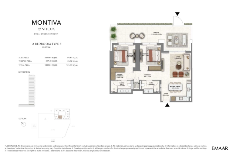 Montiva by Vida 2 Bedroom Type 5 Floor Plan
