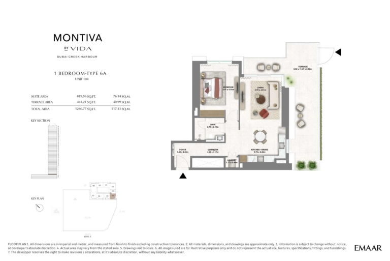 Montiva by Vida 1 Bedroom Type 6A Floor Plan