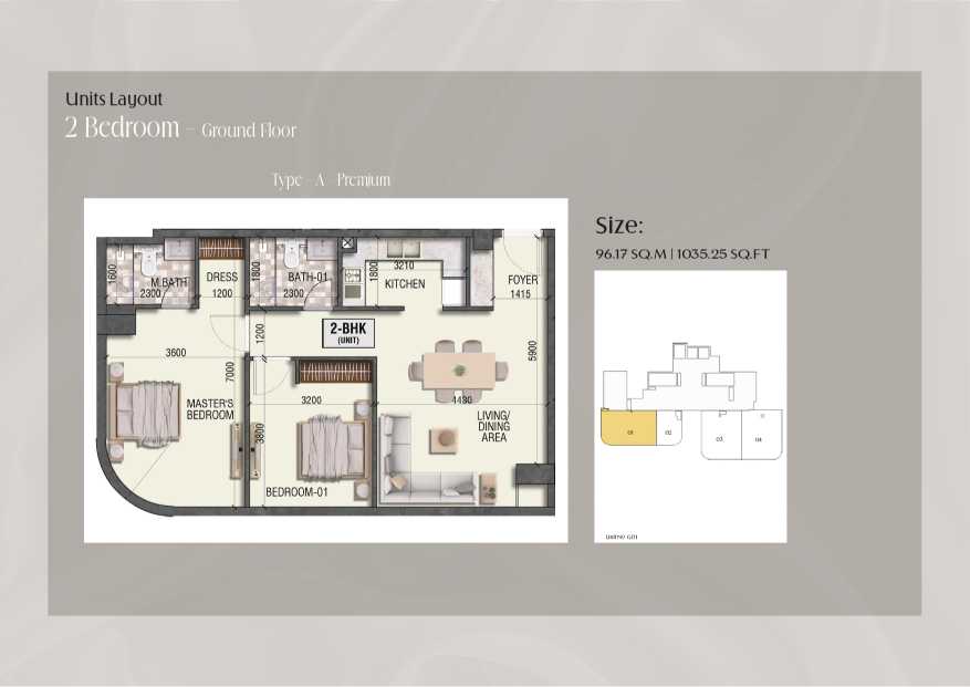 Ramada Residences 2 Bedroom Apartment Type A Floor Plan