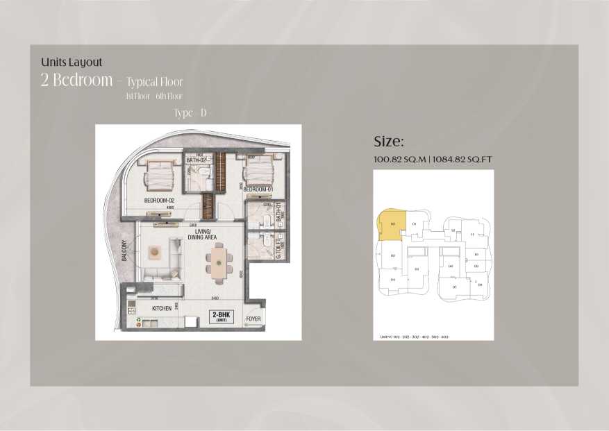 Ramada Residences 2 Bedroom Apartment Type D Floor Plan