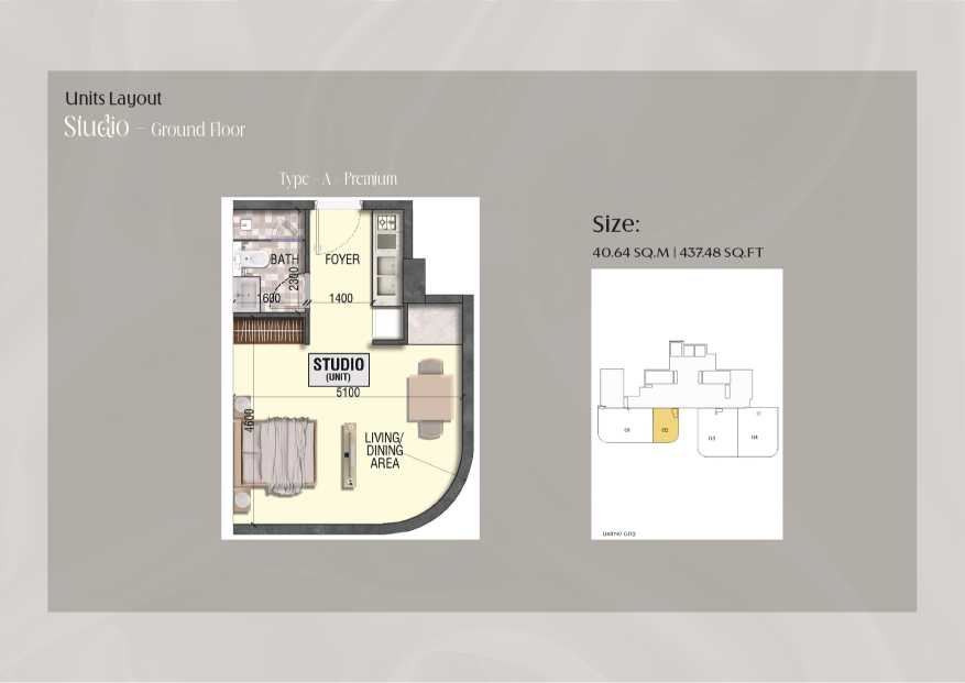 Ramada Residences Studio Apartment Type A Floor Plan