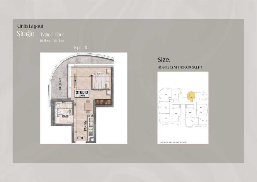 Ramada Residences Studio Apartment Type D Floor Plan