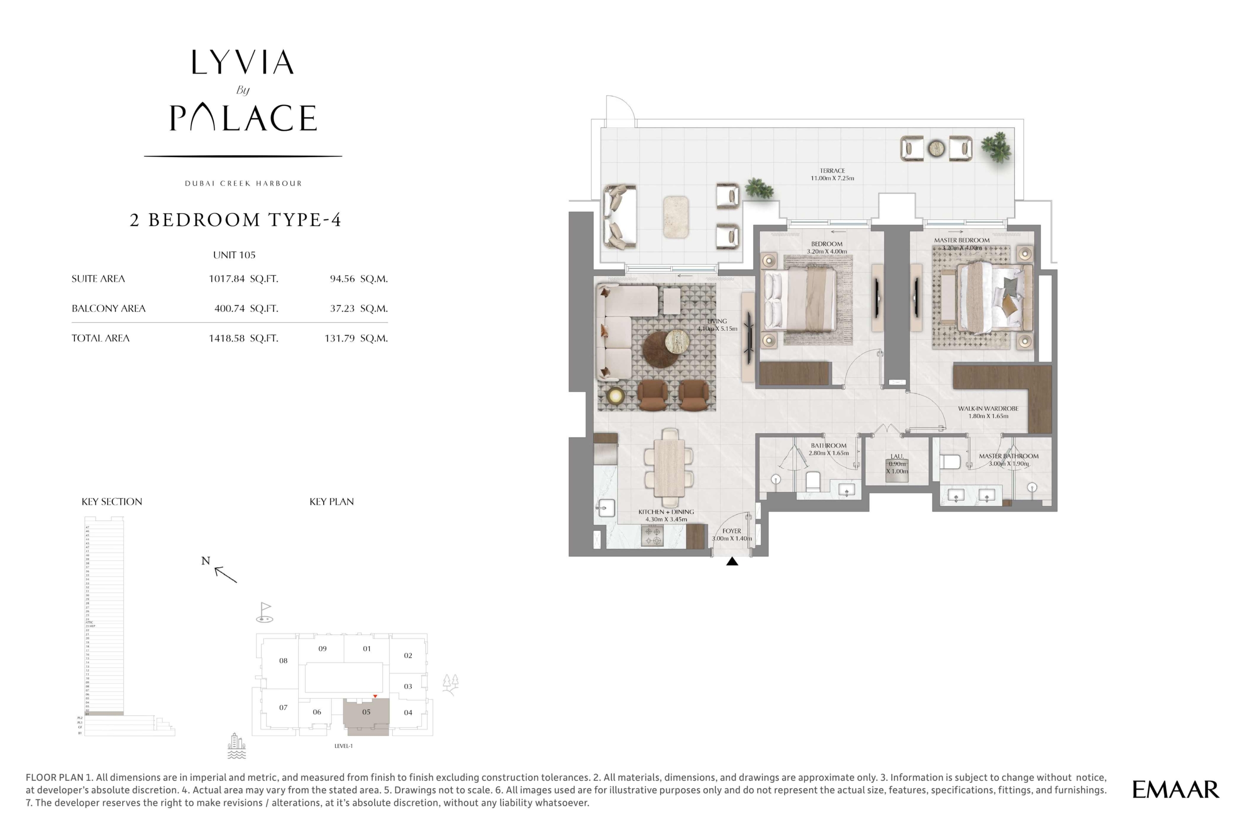 Lyvia by Palace 2 Bedroom Type 4 Floor Plan