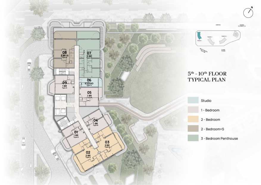 Portside Square 5th to 10th Floor Plan