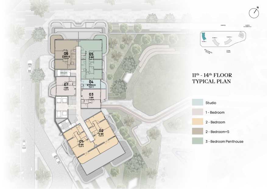 Portside Square 11th to 14th Floor Plan