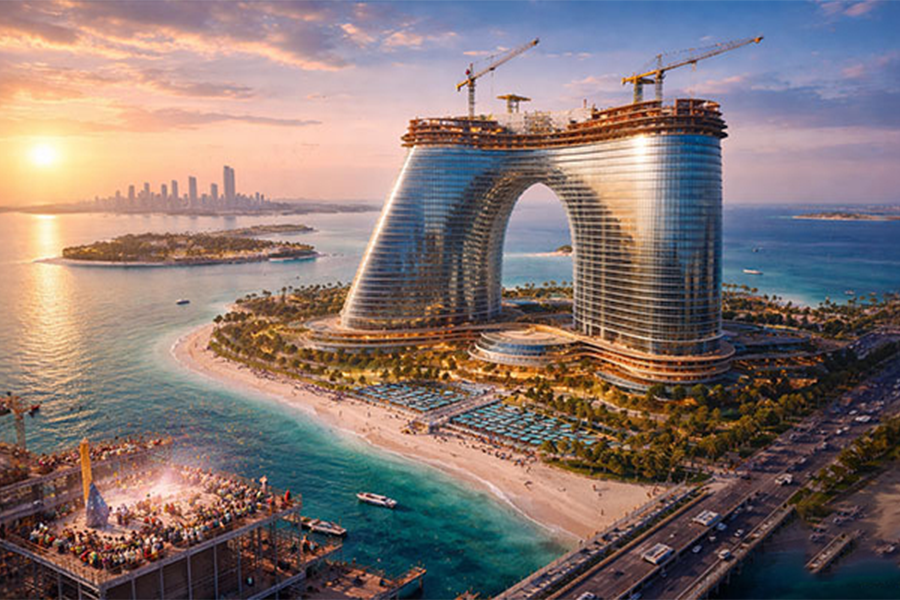 Wynn Al Marjan Island Tower Tops Out
