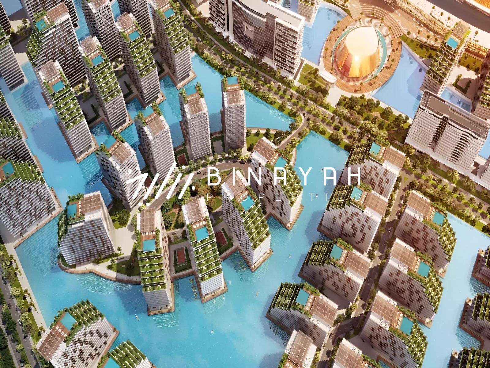 azizi-venice-6 Luxury Studio | Lagoon View | Low Floor