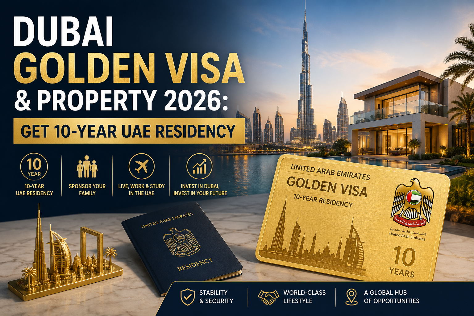Dubai Golden Visa & Property 2026 Get 10-Year UAE Residency